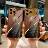 Electroplated Golden Scale Dragon Head Glass Case for iphone