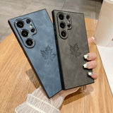 Maple Leaf Lambskin Texture Case for Samsung