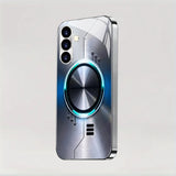 Aperture Brushed Pattern Tempered Glass Case for Samsung
