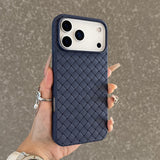 Full Wrap Shockproof Heat Dissipation Woven Texture Case for iphone
