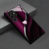 Vibrant Colorful Heart Glass Case for  Samsung