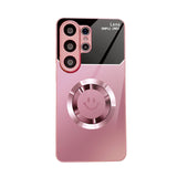 Pink Smiley Glass Case for Samsung