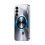 Aperture Brushed Pattern Tempered Glass Case for Samsung