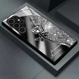 Rose Pattern Glass Case for Samsung