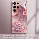 Bling Cherry Blossom Glass Case for Samsung