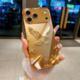 Golden Eagle & Airplane Glass Case for iphone