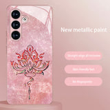 Lotus Flower Tempered Glass Case for Samsung