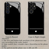 Simple Tiny Heart Pattern Glass Case for Samsung