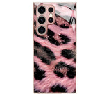 Fuzzy Pink Panther Print Glass Case for Samsung