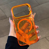 Glitter Magnetic Case with Metal Lens Stand for iphone