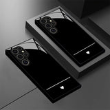 Simple Tiny Heart Pattern Glass Case for Samsung