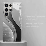 Star‑Spark Curve Pattern Glass Case for Samsung