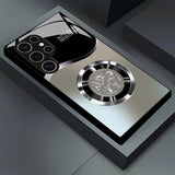 Aperture Dragon Pattern Glass Case for Samsung