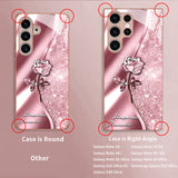 Rose Pattern Glass Case for Samsung