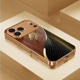 Electroplated Golden Scale Dragon Head Glass Case for iphone