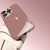 Simple Pink Butterfly Glass Case for iphone