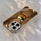 Luxury Gold Apple Electroplated Glass Case for iphone