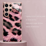Fuzzy Pink Panther Print Glass Case for Samsung