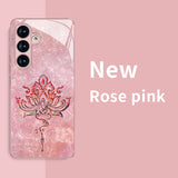 Lotus Flower Tempered Glass Case for Samsung