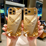 Golden Eagle & Airplane Glass Case for iphone