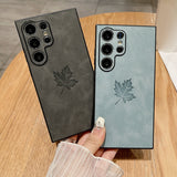 Maple Leaf Lambskin Texture Case for Samsung