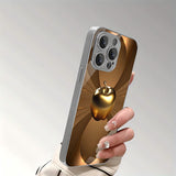 Luxury Gold Apple Electroplated Glass Case for iphone