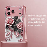 Pink Rose Pattern Glass Case for iphone