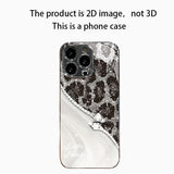 Bling Black White Snake Tempered Glass Case for iphone