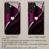 Vibrant Colorful Heart Glass Case for  Samsung