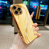 Electroplated Glass Flowing Light Effect Case for iphone