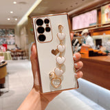 Heart Bracelet Plating Soft Phone Case for Samsung