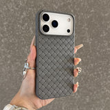 Full Wrap Shockproof Heat Dissipation Woven Texture Case for iphone