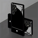 Simple Tiny Heart Pattern Glass Case for Samsung