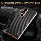 Shockproof Carbon Fiber Texture Shell‑Film Integrated Case for Samsung Z Fold