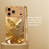 Golden Eagle & Airplane Glass Case for iphone