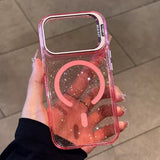 Glitter Magnetic Case with Metal Lens Stand for iphone