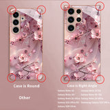 Bling Cherry Blossom Glass Case for Samsung