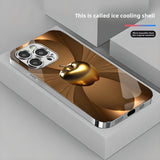 Luxury Gold Apple Electroplated Glass Case for iphone