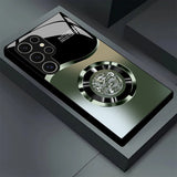 Aperture Dragon Pattern Glass Case for Samsung