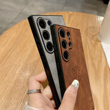 Maple Leaf Lambskin Texture Case for Samsung