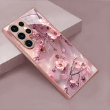 Bling Cherry Blossom Glass Case for Samsung