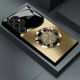 Aperture Dragon Pattern Glass Case for Samsung