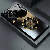 Aperture Dragon Pattern Glass Case for Samsung