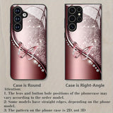Shimmer Glitter Butterfly Tempered Glass Case for Samsung