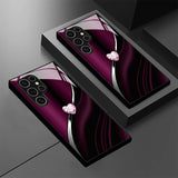 Vibrant Colorful Heart Glass Case for  Samsung