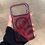 Glitter Magnetic Case with Metal Lens Stand for iphone
