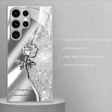 Rose Pattern Glass Case for Samsung