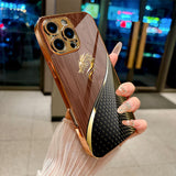 Electroplated Golden Scale Dragon Head Glass Case for iphone