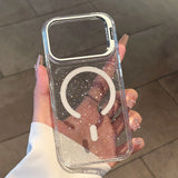 Glitter Magnetic Case with Metal Lens Stand for iphone