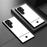 Simple Tiny Heart Pattern Glass Case for Samsung